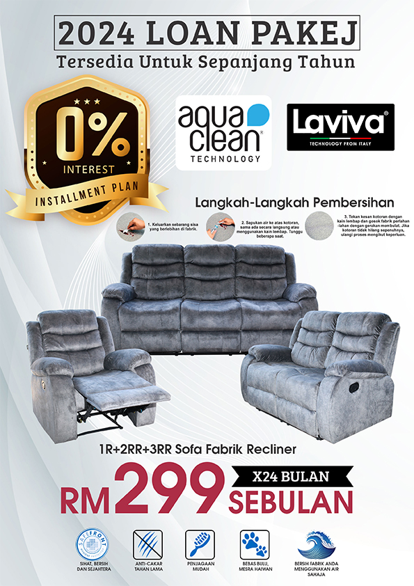 AQUA CLEAN FABRIC SOFA (1R+2RR+3RR)