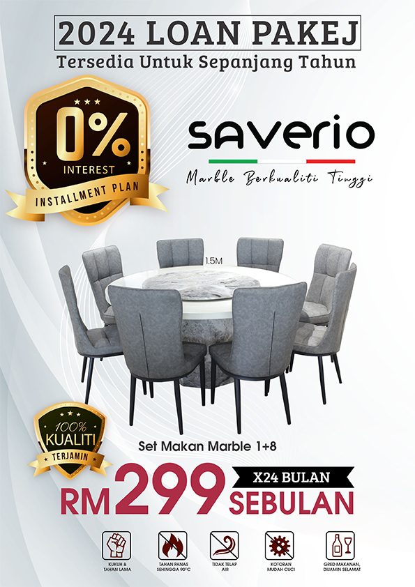 ROUND MARBLE DINING SET (1+8)