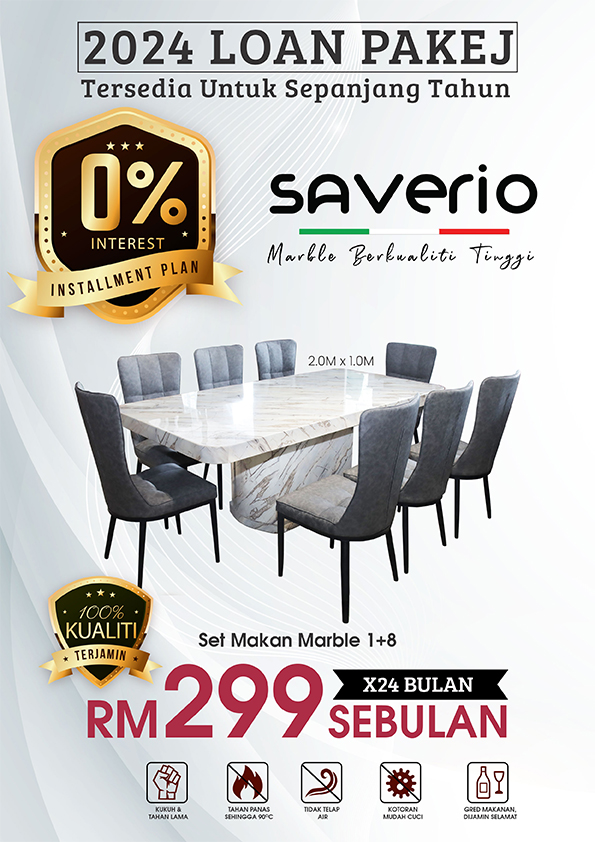 RECTANGLE MARBLE DINING SET (1+8)